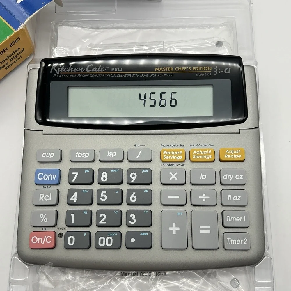 Kitchen Calc Pro Professional Recipe Conversion Calculator Master Chef Edition - Picture 3 of 3